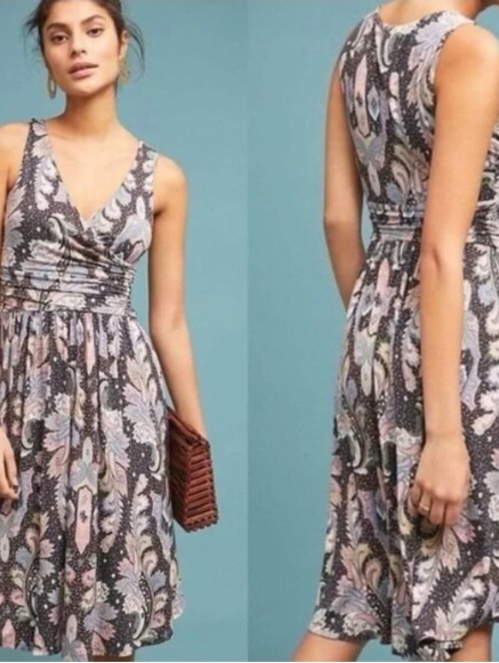 Anthropologie Maeve Leslie Paisley Midi Dress Size XL